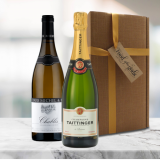 champagne and chablis wine gift