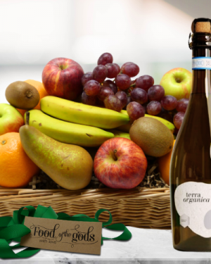 Organic Fruit Basket with Vegan Prosecco