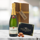 champagne and chocolate giftbox