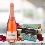 taittinger rose champagne and champagne truffles gift